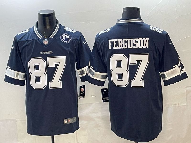 2026 Men Dallas Cowboys #87 Ferguson Blue 2th generations Nike Limited NFL Jersey style 003->dallas cowboys->NFL Jersey